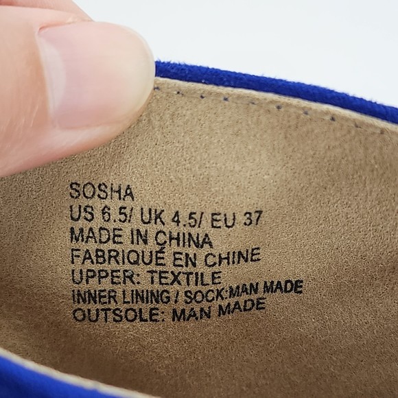 JustFab Sosha Cobalt Blue Sandals Heels Size 6 1/2 - Picture 9 of 11